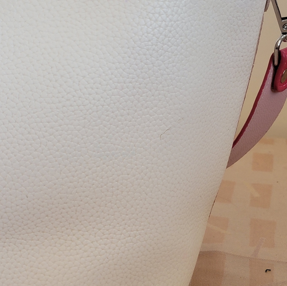 FIND KAPOOR Pingo Bag Vegan Pebble Leather 2tone Pink Crossbody - Picture 12 of 16